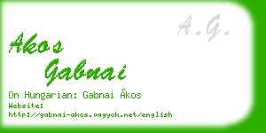 akos gabnai business card
